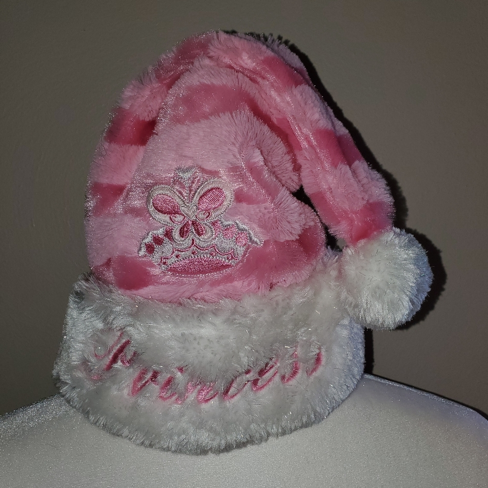 Pink Princess Santa Hat